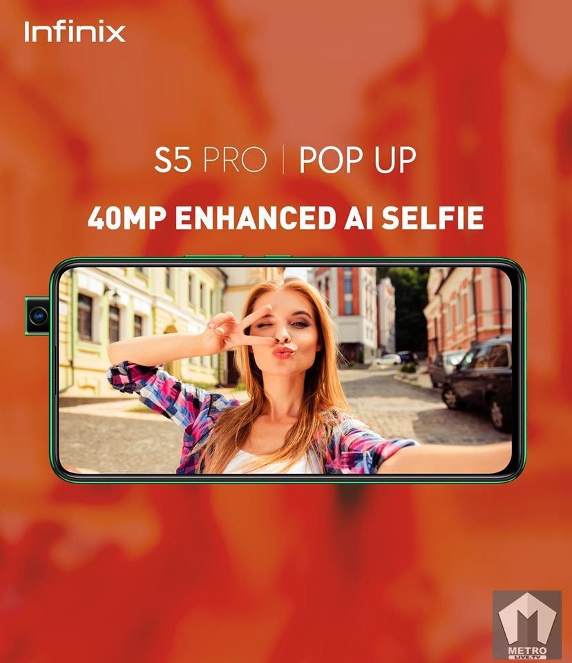 Infinix S5 PRO 40MP Pop-Up Selfie Camera- The Phone For A Fashionista